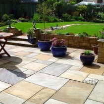 Fossil Mint Indian Sandstone Natural Calibrated Patio Paving Slabs Pack 18.5m2 22mm Fossil Mint Indian Sandstone Natural Calibrated Patio Paving Slabs Pack 18.5m2 22mm